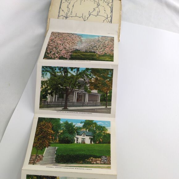 Views & Roadmap Beautiful Shenandoah Valley Virginia 1920s Fold-Out Postcards - Picture 4 of 10